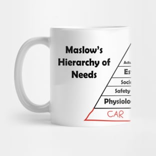 Maslow's Hierarchy of Car Parts Mug